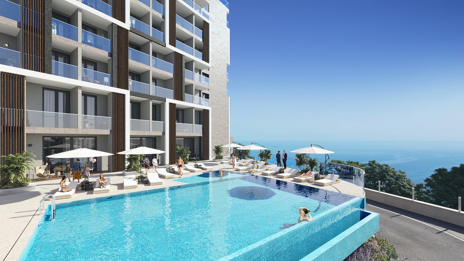 Дарсан Резиденс апартаменты 37,16 м² с видом на море в Ялте